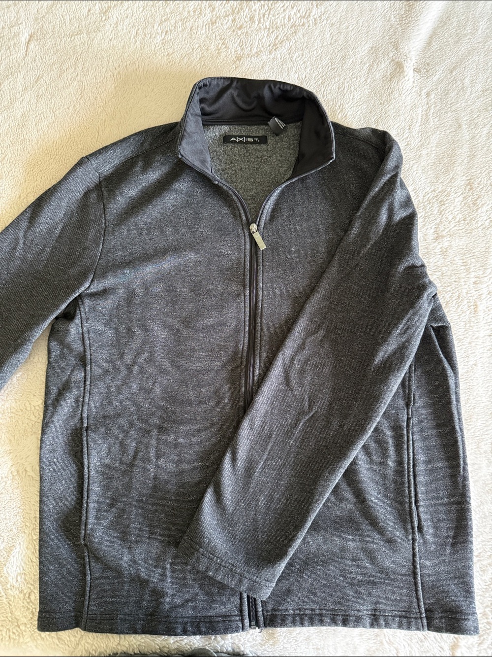 Axist Men's Charcoal Zip-Up Sweater Jacket